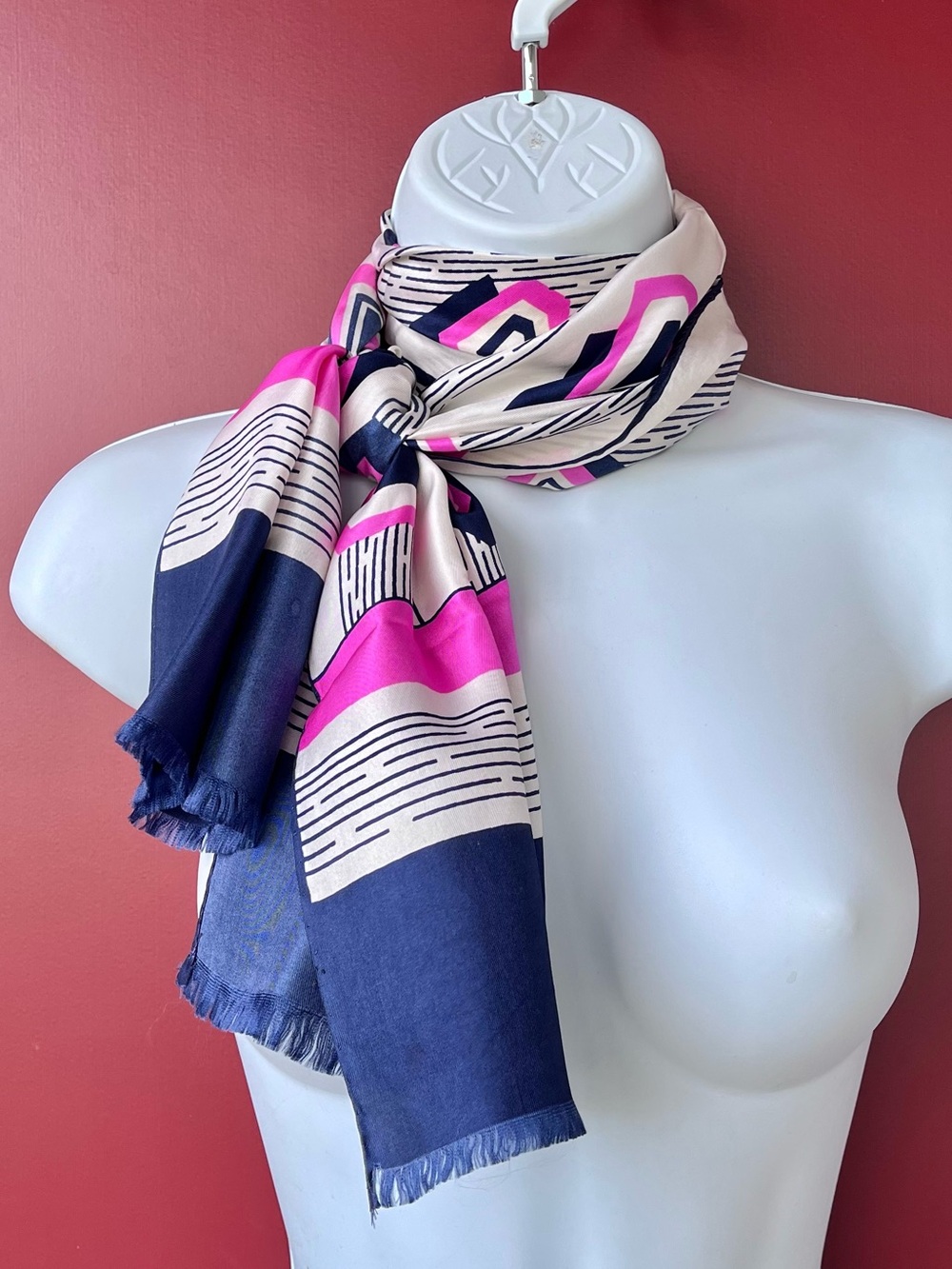 Vintage Mid-Century Silk Scarf